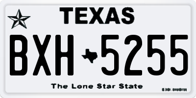 TX license plate BXH5255