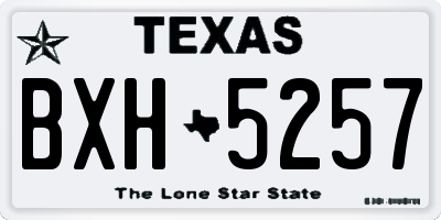 TX license plate BXH5257