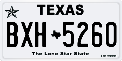 TX license plate BXH5260