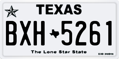 TX license plate BXH5261