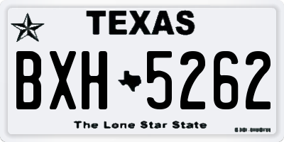 TX license plate BXH5262