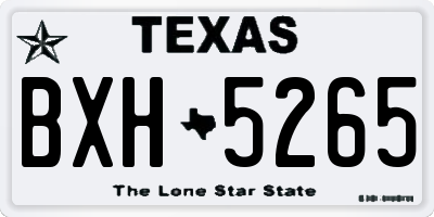 TX license plate BXH5265