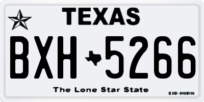 TX license plate BXH5266