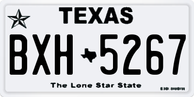 TX license plate BXH5267