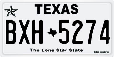 TX license plate BXH5274