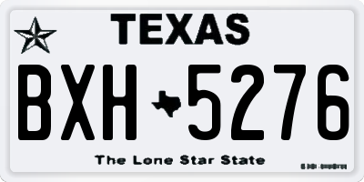 TX license plate BXH5276