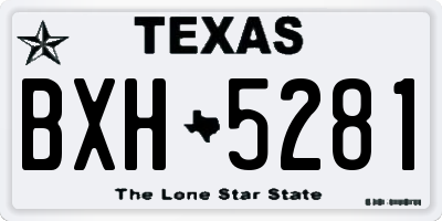 TX license plate BXH5281
