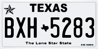 TX license plate BXH5283