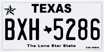 TX license plate BXH5286