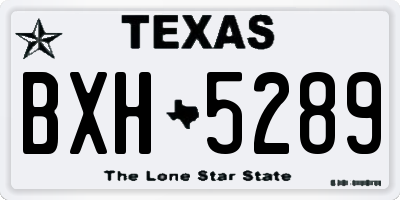 TX license plate BXH5289