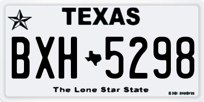 TX license plate BXH5298