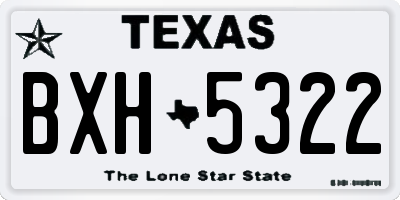 TX license plate BXH5322
