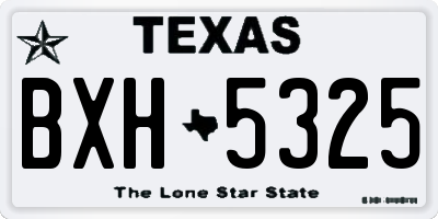 TX license plate BXH5325