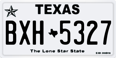 TX license plate BXH5327