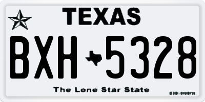 TX license plate BXH5328