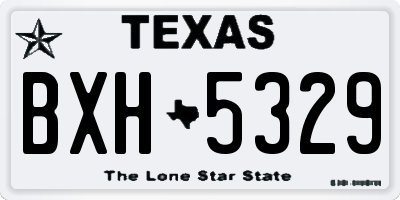 TX license plate BXH5329