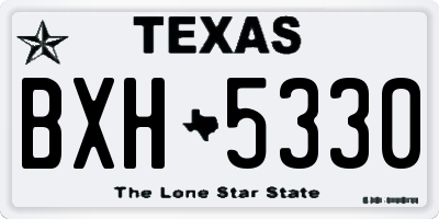 TX license plate BXH5330