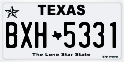 TX license plate BXH5331
