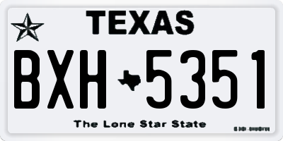 TX license plate BXH5351