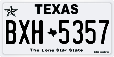 TX license plate BXH5357
