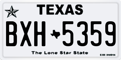 TX license plate BXH5359