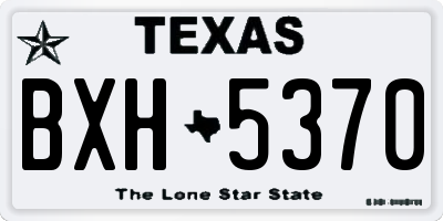 TX license plate BXH5370