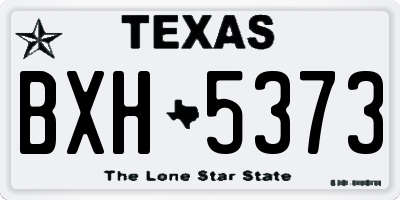 TX license plate BXH5373