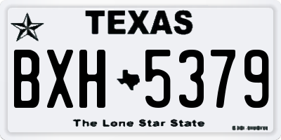 TX license plate BXH5379