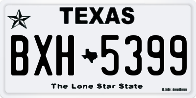 TX license plate BXH5399