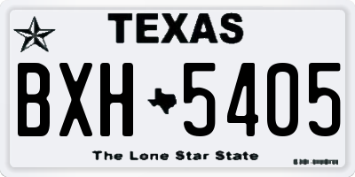 TX license plate BXH5405