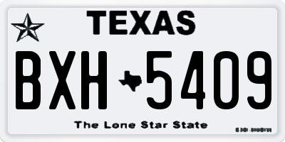TX license plate BXH5409