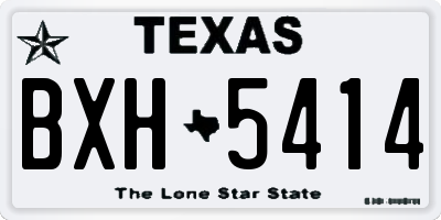 TX license plate BXH5414