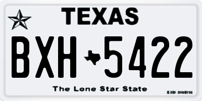 TX license plate BXH5422