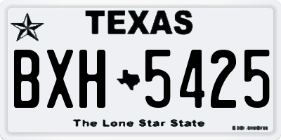 TX license plate BXH5425