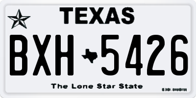 TX license plate BXH5426