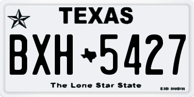 TX license plate BXH5427