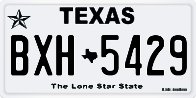 TX license plate BXH5429