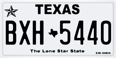 TX license plate BXH5440