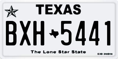 TX license plate BXH5441