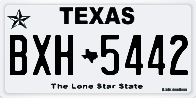 TX license plate BXH5442