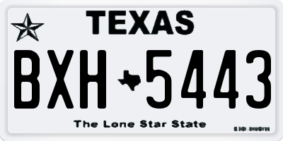 TX license plate BXH5443