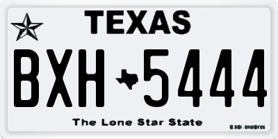 TX license plate BXH5444