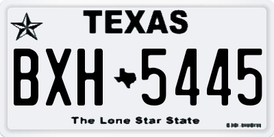 TX license plate BXH5445