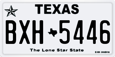 TX license plate BXH5446