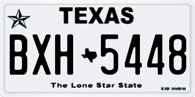 TX license plate BXH5448