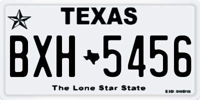 TX license plate BXH5456