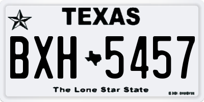TX license plate BXH5457