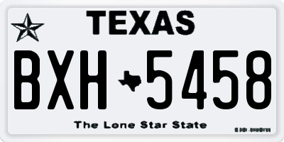 TX license plate BXH5458