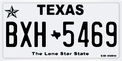 TX license plate BXH5469
