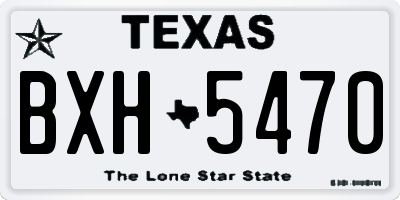 TX license plate BXH5470